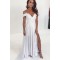 A-Line Lace Off-the-Shoulder Long Prom Dress Formal Evening Dresses 601792
