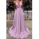 A-Line V-Neck Sparkle Long Prom Dress Formal Evening Dresses 601800