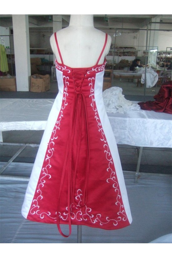 A-Line Spaghetti Strap Flower Girl Dresses F010021 A-Line Spaghetti Strap Flower Girl Dresses F010021