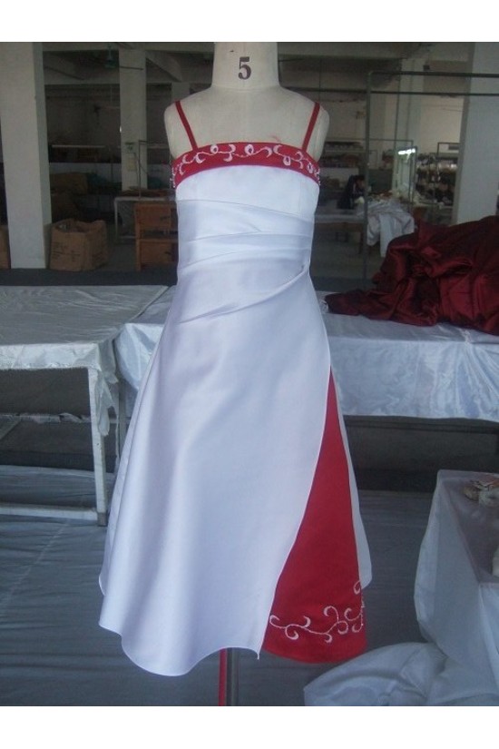 A-Line Spaghetti Strap Flower Girl Dresses F010021 A-Line Spaghetti Strap Flower Girl Dresses F010021