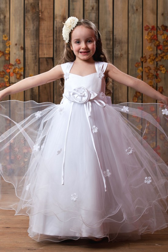 Beautiful Straps Sleeveless Flower Girl Dresses 2050001 Beautiful Straps Sleeveless Flower Girl Dresses 2050001