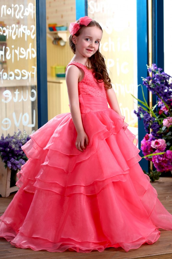 Ball Gown One-Shoulder Beaded Flower Girl Dresses 2050011 Ball Gown One-Shoulder Beaded Flower Girl Dresses 2050011