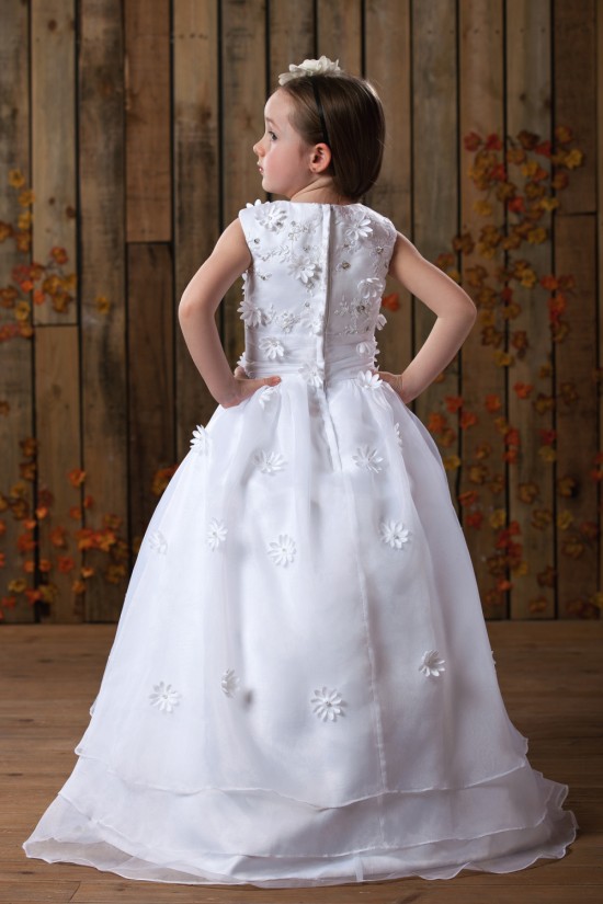 Ball Gown Floor Length Beaded Flower Girl Dresses 2050013