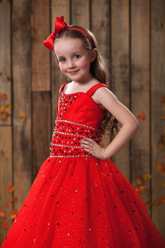 A-Line Beaded Spaghetti Strap Flower Girl Dresses 2050016 A-Line Beaded Spaghetti Strap Flower Girl Dresses 2050016