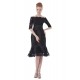 Mermaid Half Sleeve Off-the-Shoulder Beaded Applique Short Mother of the Bride Dresses M010007