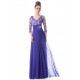 A-Line V-Neck 3/4 Sleeve Lace and Chiffon Mother of the Bride Dresses M010015 A-Line V-Neck 3/4 Sleeve Lace and Chiffon Mother of the Bride Dresses M010015