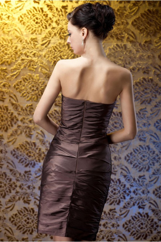 Sheath Short Strapless Mother of the Bride Dresses with A Jacket M010017