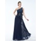 Elegant One-Shoulder Long Navy Blue Mother of the Bride Dresses M010030 Elegant One-Shoulder Long Navy Blue Mother of the Bride Dresses M010030