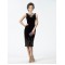 Sheath Knee-Length Beaded Mother of the Bride Dresses M010031