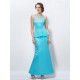 Trumpet/Mermaid Lace and Satin Long Blue Mother of the Bride Dresses M010039