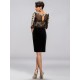 Short Black Half Sleeve Mother of the Bride Dresses M010047
