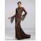Trumpet/Mermaid Jewel Long Sleeve Black Lace Mother of the Bride Dresses M010048