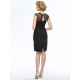 Elegant Short Beaded Black Mother of the Bride Dresses M010049