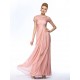 Sheath Short Sleeve Long Chiffon Mother of the Bride Dresses M010057