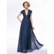 A-Line Deep V-Neck Cap-Sleeve Long Chiffon Mother of the Bride Dresses M010058 A-Line Deep V-Neck Cap-Sleeve Long Chiffon Mother of the Bride Dresses M010058