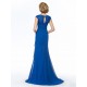 Sheath V-Neck Long Blue Lace and Chiffon Mother of the Bride Dresses M010065 Sheath V-Neck Long Blue Lace and Chiffon Mother of the Bride Dresses M010065
