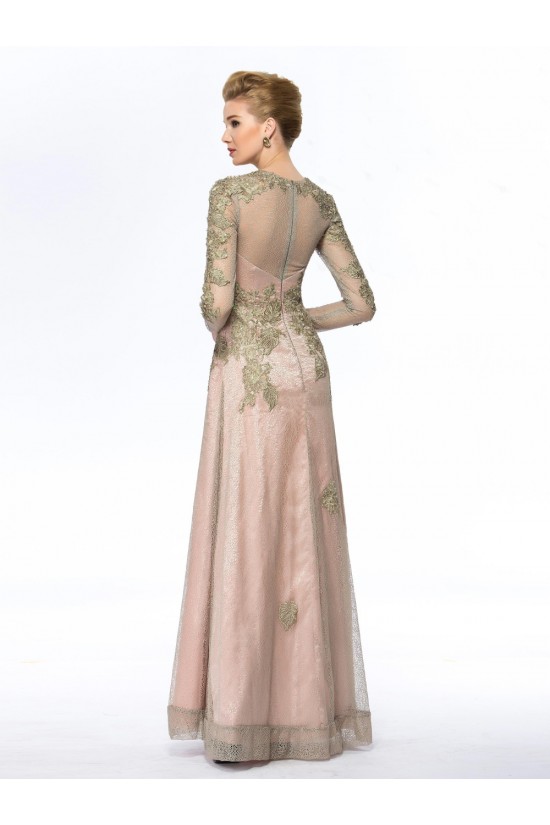 A-Line Jewel Long Sleeve Lace Mother of the Bride Dresses M010069 A-Line Jewel Long Sleeve Lace Mother of the Bride Dresses M010069