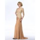 Elegant V-Neck Half Sleeve Lace and Chiffon Mother of the Bride Dresses M010074 Elegant V-Neck Half Sleeve Lace and Chiffon Mother of the Bride Dresses M010074