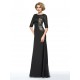 Trumpet/Mermaid Half Sleeve Lace and Chiffon Long Black Mother of the Bride Dresses M010076 Trumpet/Mermaid Half Sleeve Lace and Chiffon Long Black Mother of the Bride Dresses M010076