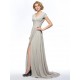 A-Line V-Neck Cap-Sleeve Pleated Split-Front Long Chiffon Mother of the Bride Dresses M010077 A-Line V-Neck Cap-Sleeve Pleated Split-Front Long Chiffon Mother of the Bride Dresses M010077