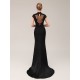 Trumpet/Mermaid High-Neck Long Black Beaded Applique Mother of the Bride Dresses M010078 Trumpet/Mermaid High-Neck Long Black Beaded Applique Mother of the Bride Dresses M010078