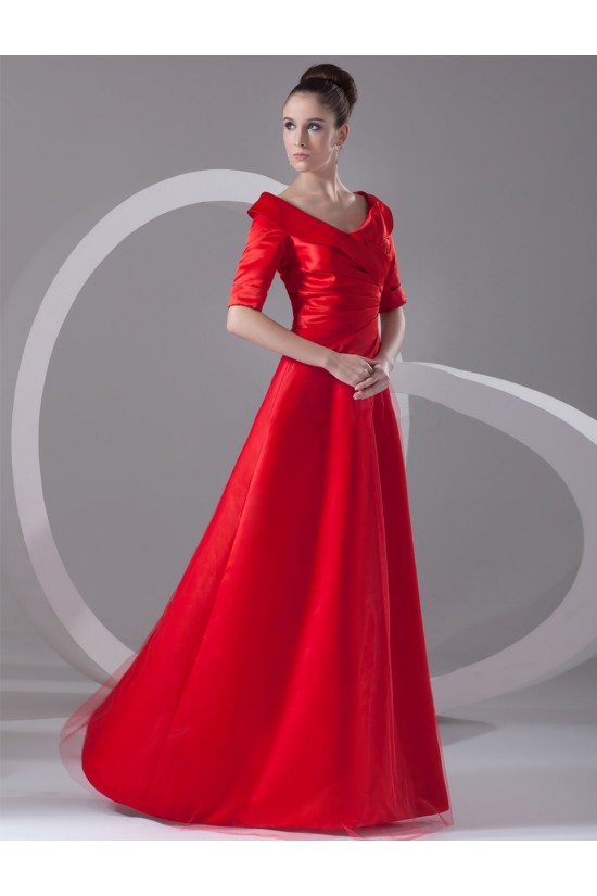 A-Line Off-the-Shoulder Half Sleeve Long Red Mother of the Bride Dresses M010081 A-Line Off-the-Shoulder Half Sleeve Long Red Mother of the Bride Dresses M010081