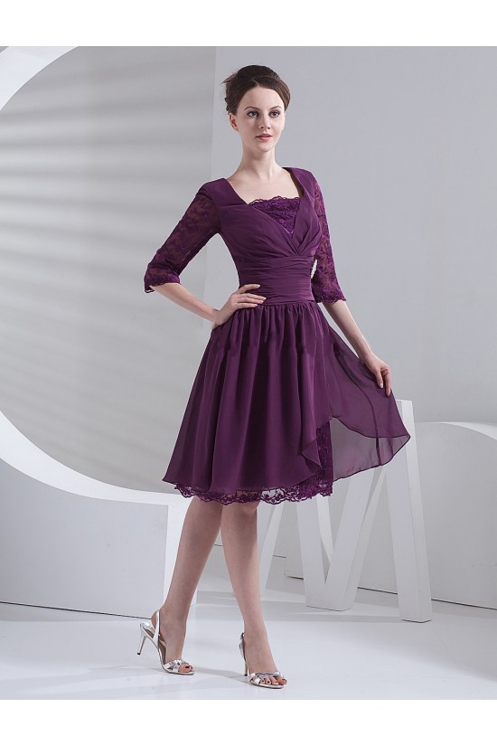 A-Line Half Sleeve Short Mother of the Bride Dresses M010082 A-Line Half Sleeve Short Mother of the Bride Dresses M010082