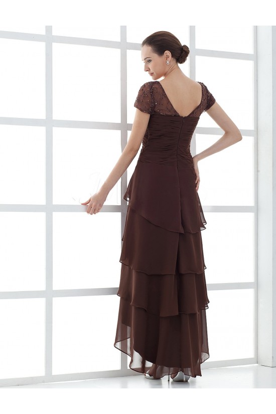 A-Line Short Sleeve Chiffon Mother of the Bride Dresses M010083 A-Line Short Sleeve Chiffon Mother of the Bride Dresses M010083
