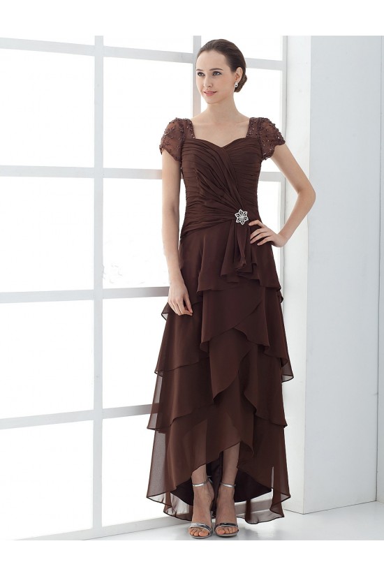 A-Line Short Sleeve Chiffon Mother of the Bride Dresses M010083 A-Line Short Sleeve Chiffon Mother of the Bride Dresses M010083
