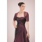 A-Line Strapless Beaded Applique Long Mother of the Bride Dresses with A Jacket M010090