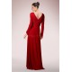 Sheath V-Neck Long Sleeve Red Mother of the Bride Dresses M010091