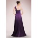 A-Line Beaded One-Shoulder Long Mother of the Bride Dresses M010093