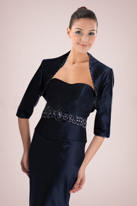Trumpet/Mermaid Strapless Beaded Long Mother of the Bride Dresses with A Jacket M010094 Trumpet/Mermaid Strapless Beaded Long Mother of the Bride Dresses with A Jacket M010094