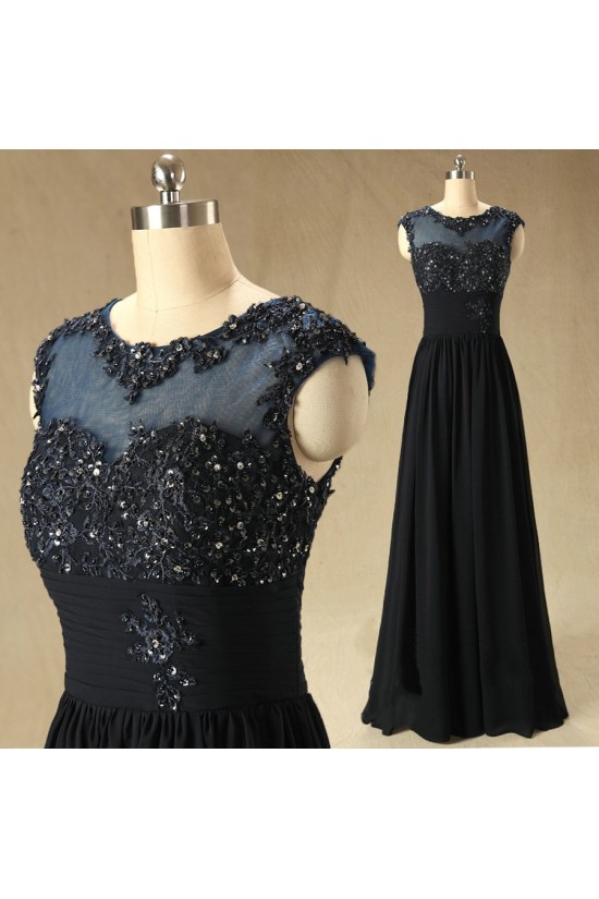 A-Line Beaded Applique Long Chiffon Mother of the Bride Dresses M010097 A-Line Beaded Applique Long Chiffon Mother of the Bride Dresses M010097