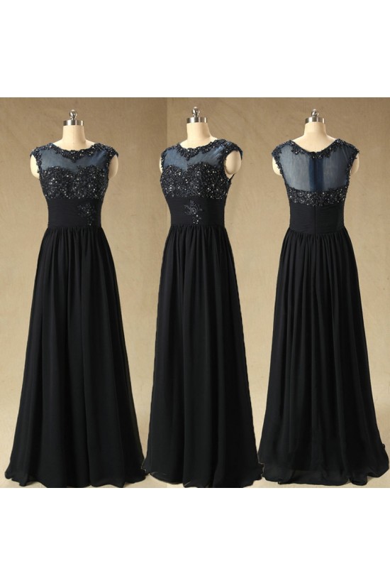 A-Line Beaded Applique Long Chiffon Mother of the Bride Dresses M010097 A-Line Beaded Applique Long Chiffon Mother of the Bride Dresses M010097