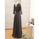 A-Line 3/4 Sleeve Lace and Chiffon Long Mother of the Bride Dresses M010099 A-Line 3/4 Sleeve Lace and Chiffon Long Mother of the Bride Dresses M010099