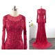 Trumpet/Mermaid Long Sleeve Beaded Applique Lace Long Mother of the Bride Dresses M010103