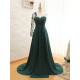 A-Line One Sleeve Long Chiffon Mother of the Bride Dresses M010105