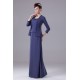 A-Line Square Floor-Length 3/4 Sleeve Beading Mother of the Bride Dresses with A Jacket 2040004