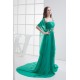 A-Line Strapless Sleeveless Court Train Beaded Chiffon Mother of the Bride Dresses with A Wrap 2040005
