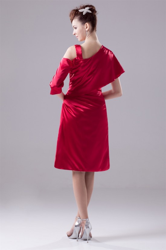 Asymmetrical A-Line Elastic Woven Satin Mother of the Bride Dresses 2040006 Asymmetrical A-Line Elastic Woven Satin Mother of the Bride Dresses 2040006