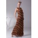 Bateau Sleeveless Tiered Chiffon Lace Mother of the Bride Dresses 2040007
