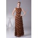 Bateau Sleeveless Tiered Chiffon Lace Mother of the Bride Dresses 2040007