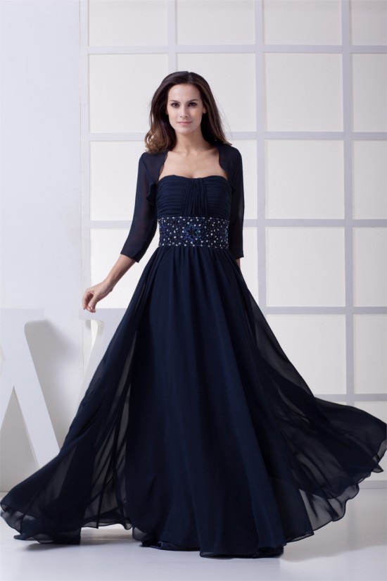A-Line Chiffon Beading Floor-Length Mother of the Bride Dresses with A Jacket 2040009 A-Line Chiffon Beading Floor-Length Mother of the Bride Dresses with A Jacket 2040009