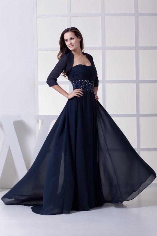 A-Line Chiffon Beading Floor-Length Mother of the Bride Dresses with A Jacket 2040009 A-Line Chiffon Beading Floor-Length Mother of the Bride Dresses with A Jacket 2040009