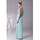 Chiffon Silk like Satin 3/4 Sleeve Straps Mother of the Bride Dresses 2040029