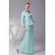 Chiffon Silk like Satin 3/4 Sleeve Straps Mother of the Bride Dresses 2040029