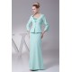 Chiffon Silk like Satin 3/4 Sleeve Straps Mother of the Bride Dresses 2040029