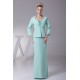 Chiffon Silk like Satin 3/4 Sleeve Straps Mother of the Bride Dresses 2040029