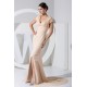 Chiffon Silk like Satin Puddle Train Short Sleeve V-Neck Mother of the Bride Dresses 2040031